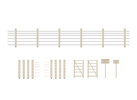 Ratio 419 Concrete Fencing Posts, Gates, Signs etc. HO/OO Gauge Kit