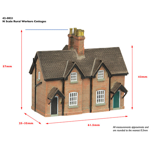 Bachmann Scenecraft 42-0021 Rural Workers Cottages N Gauge