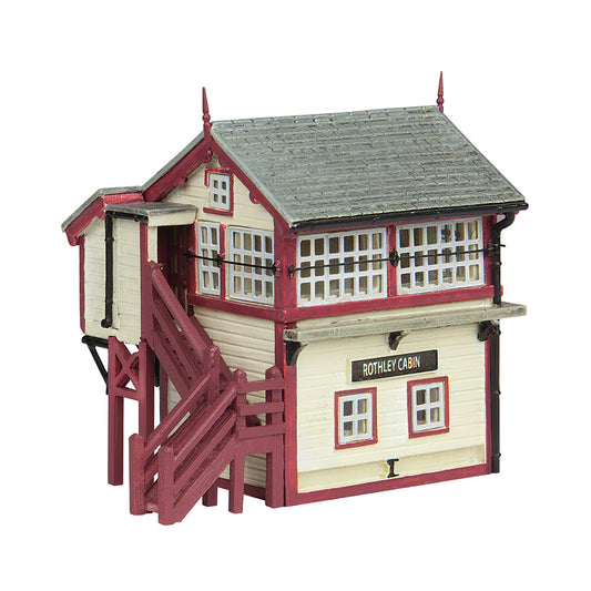 Scenecraft 42-0168M GCR Wooden Signal Box Maroon and Cream N Gauge