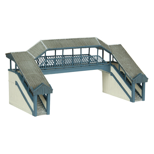 Scenecraft 42-020B Covered Metal Footbridge Blue & Cream 1:148