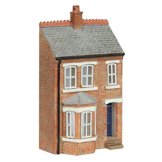 Scenecraft 42-0213B Low Relief Left Hand Bay Terrace Blue 1:148