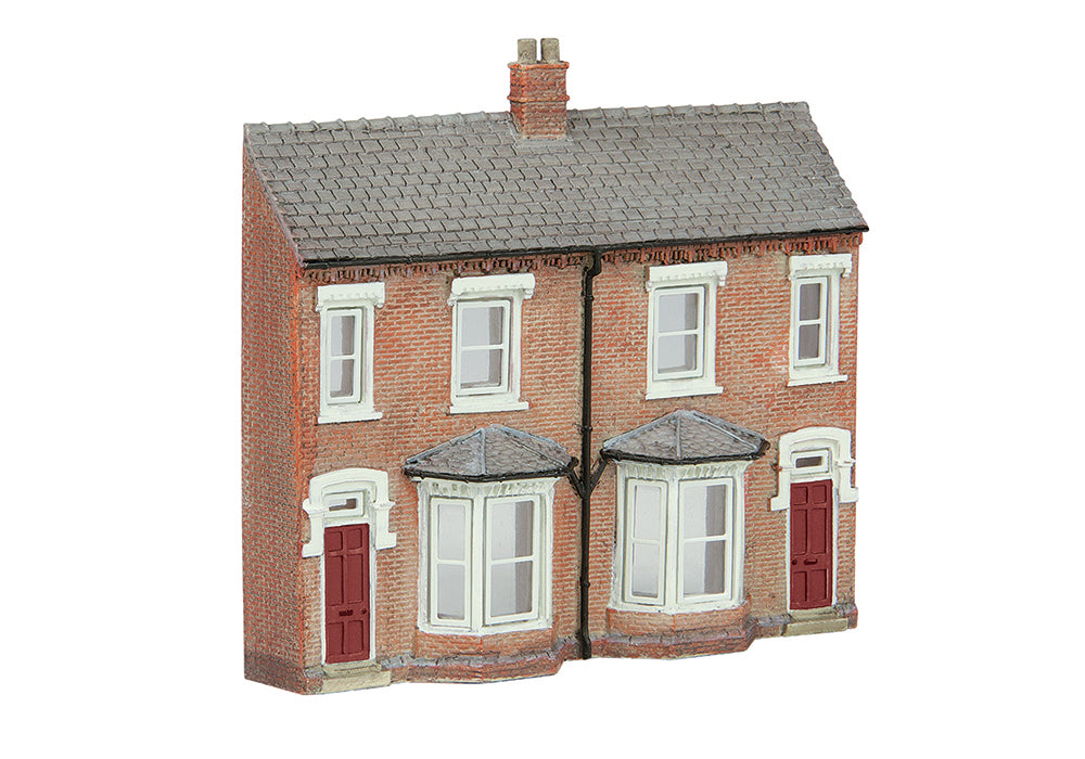 Scenecraft 42-202R Low Relief Front Terraced Houses - Red N Gauge