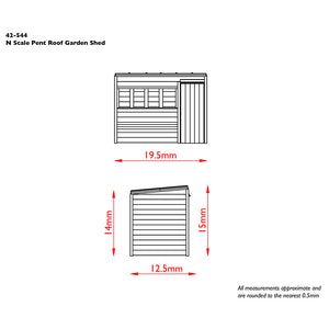 Bachmann Scenecraft 42-544 Pent Roof Garden Shed N Gauge