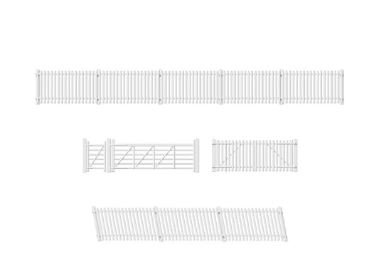 Ratio 420 GWR Station Fencing, White HO/OO Gauge Kit