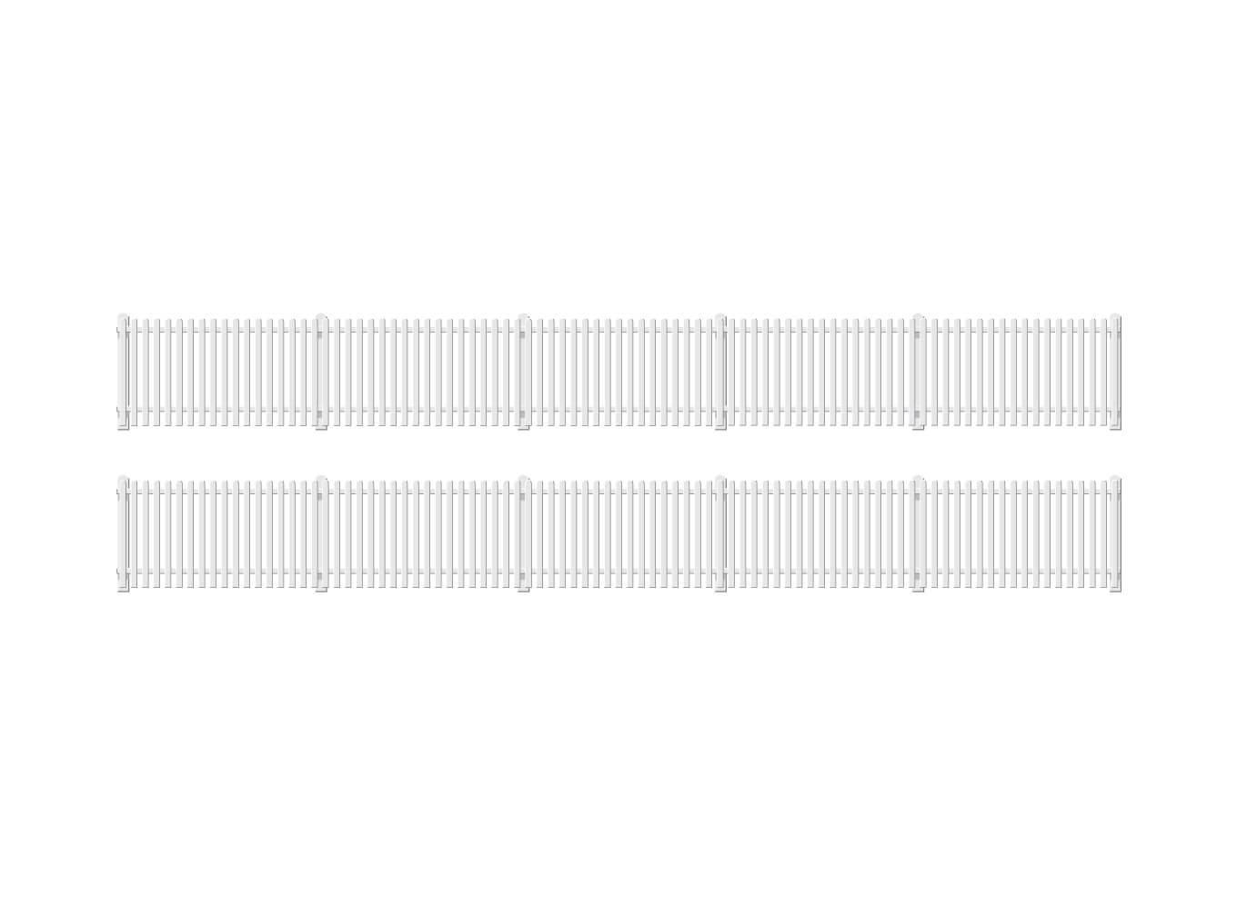 Ratio 421 GWR Station Fencing, White HO/OO Gauge Kit