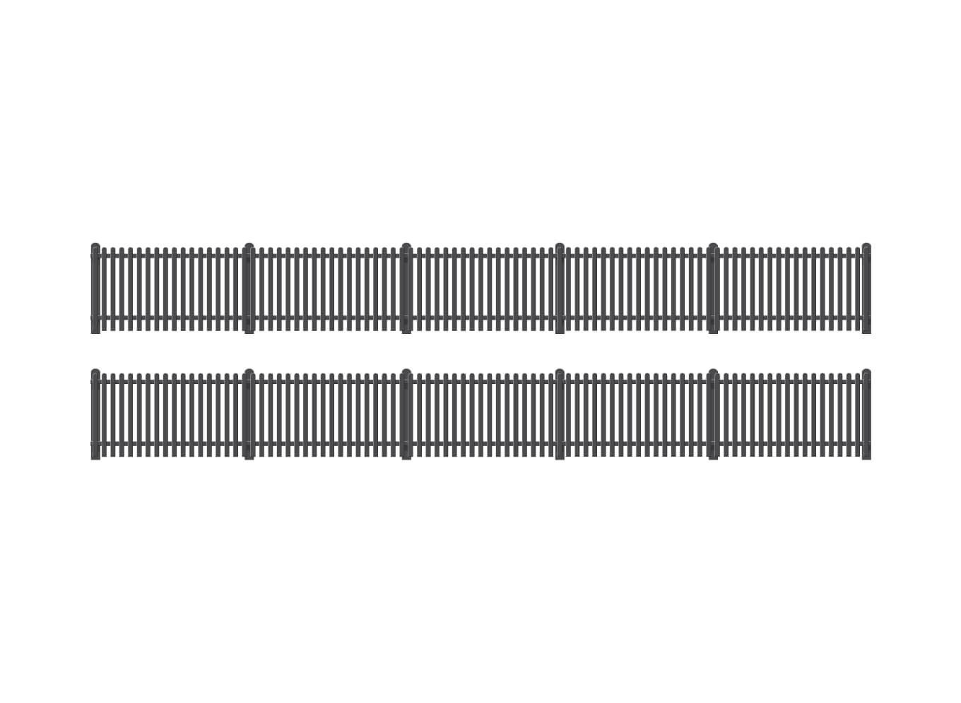 Ratio 422 GWR Station Fencing, Black HO/OO Gauge Kit
