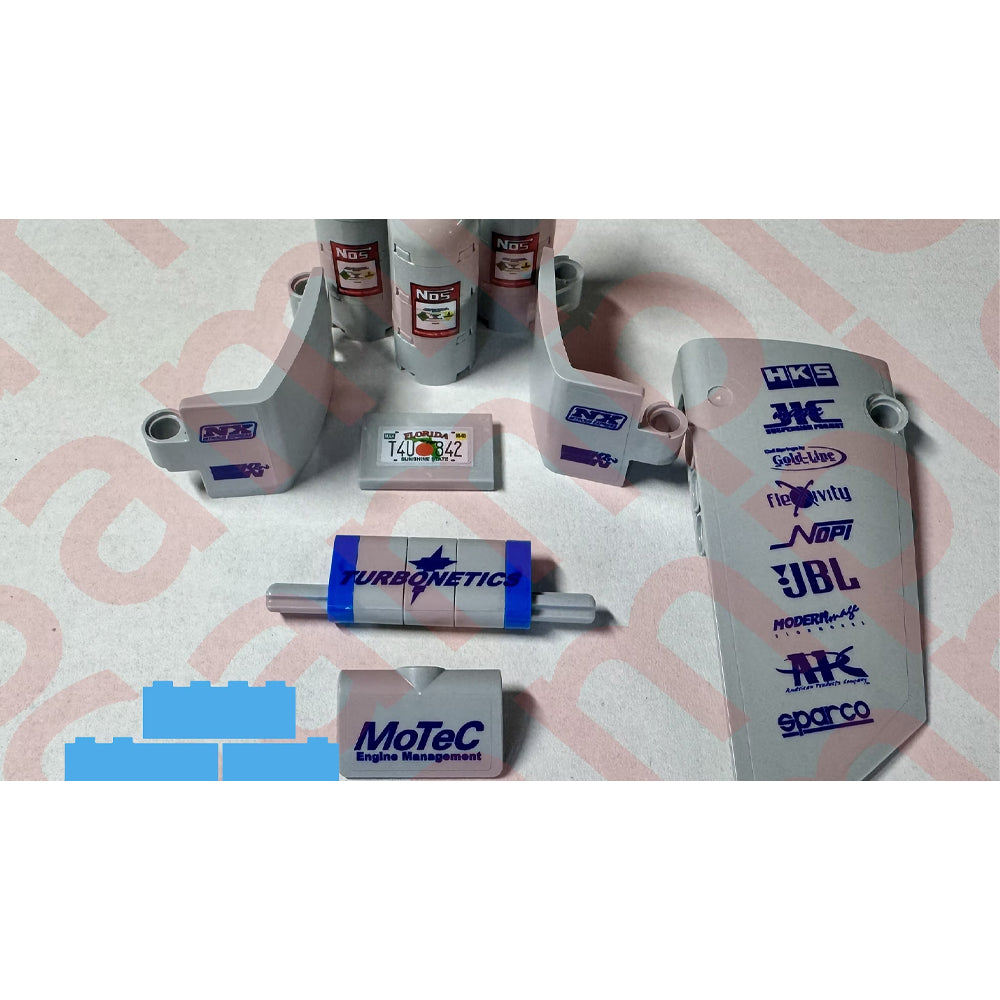 2 Fast 2 Furious Nissan Skyline GT-R (R34) Correct Sticker Set for LEGO 42210