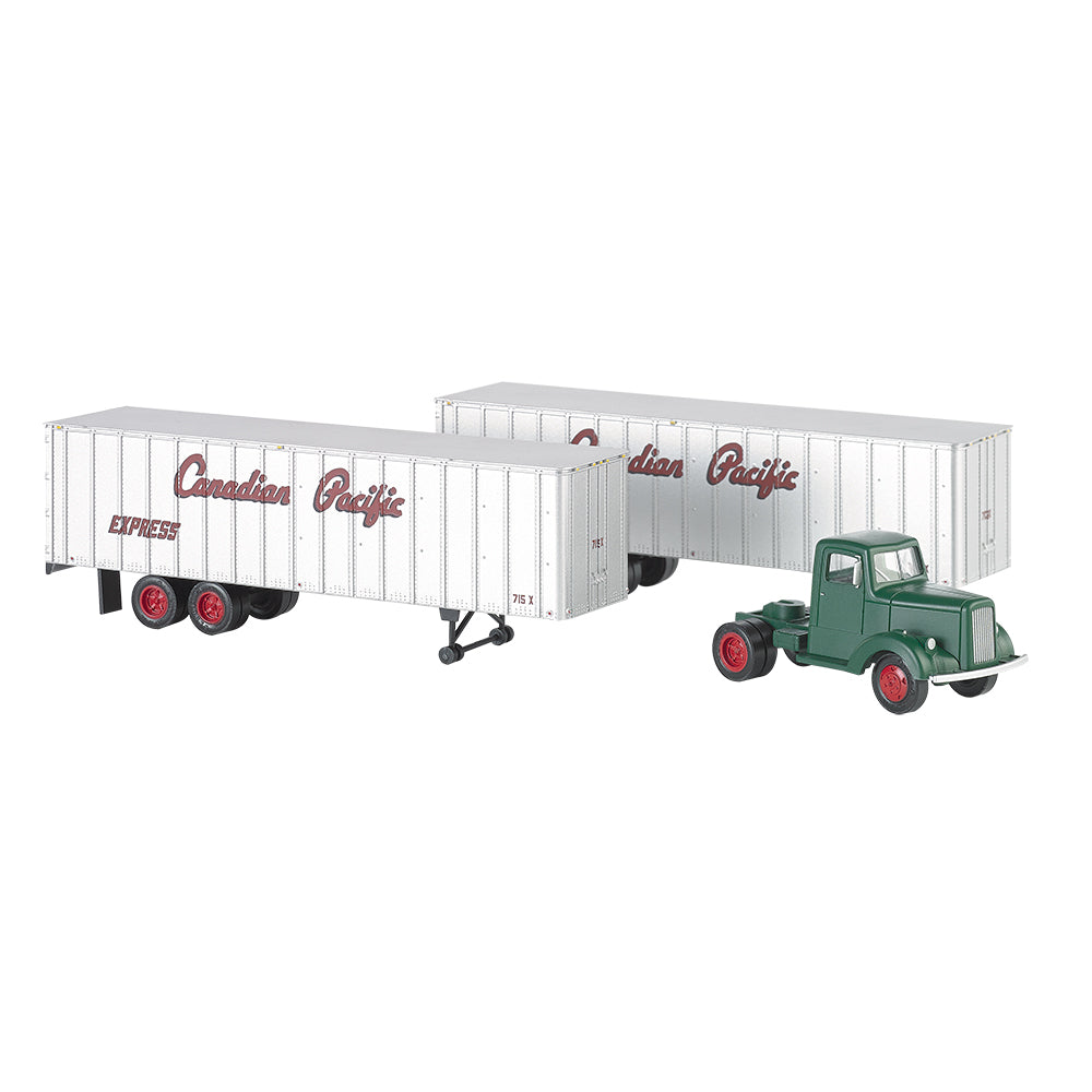 Bachmann USA 1950/60's Truck Cab & 2 Piggyback Trailers Canadian Pacific HO 42233