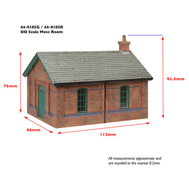 Scenecraft 44-0185R GCR Mess Room Building Red and Cream OO Gauge