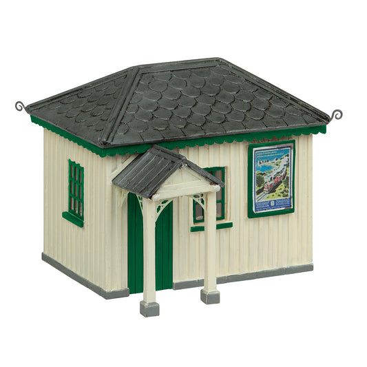 Scenecraft 44-0190B Narrow Gauge (OO9) Platform Waiting Room - Green and Cream