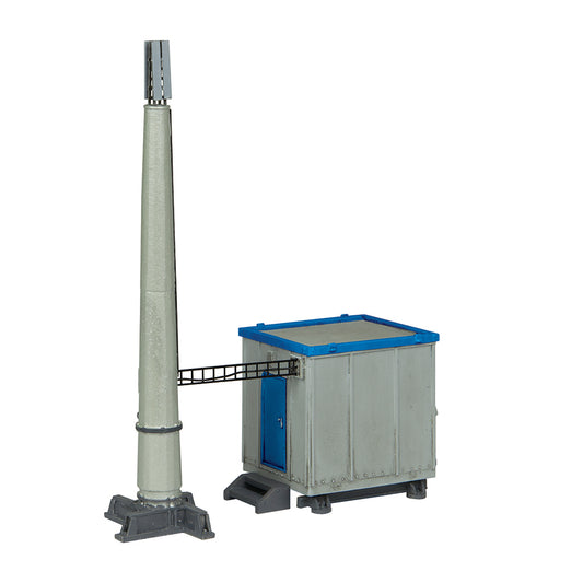 Scenecraft 44-0195B GSM-r Telecom Cabin and Monopole - Blue Cabin