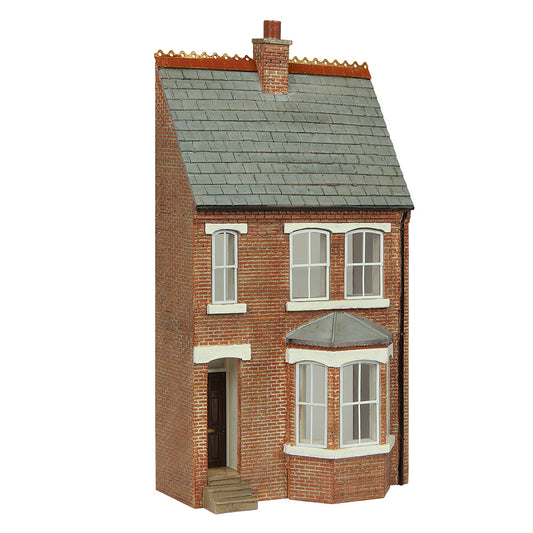 Scenecraft 44-0214B Low Relief Right Hand Bay Terrace Black OO Gauge Building