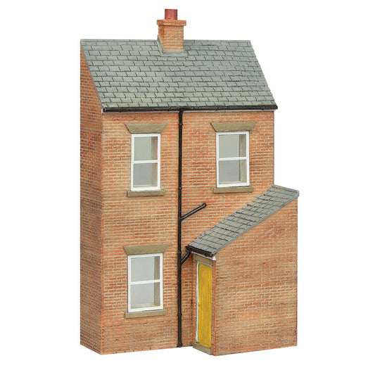 Scenecraft 44-0216Y Low Relief Rear of Terrace, Right Hand Door Yellow OO Gauge