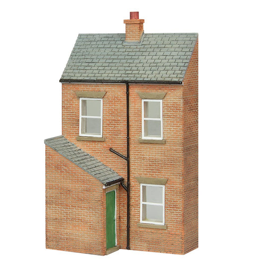 Scenecraft 44-0217G Low Relief Rear of Terrace, Left Hand Door Green OO Gauge