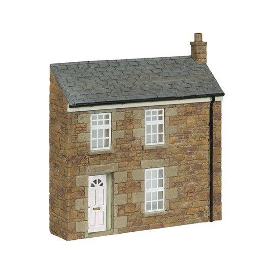 Scenecraft 44-0219A Low Relief Stone Terrace Left Hand Door White