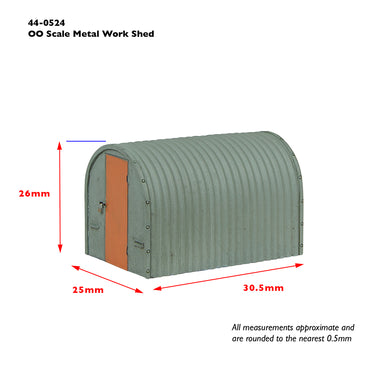 Scenecraft 44-0524 Metal Workman's Hut OO Gauge Building