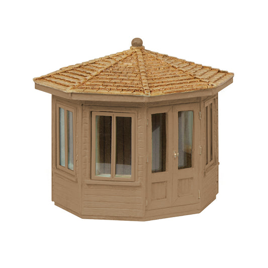 Scenecraft 44-0536B Octagonal Summer House - Brown