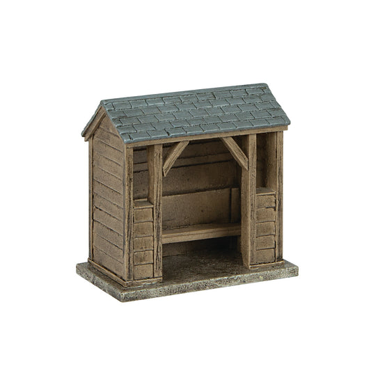 Scenecraft 44-0539B Wooden Bus Stop Brown