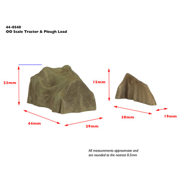 Scenecraft 44-0540 Tarpaulin Tractor and Plough Load OO Gauge Layout