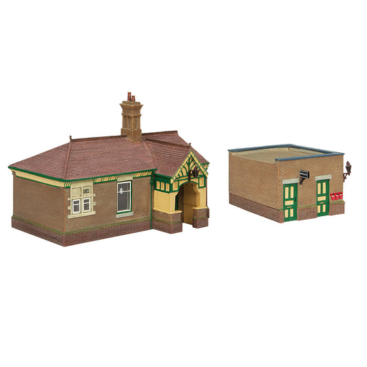 Bachmann Scenecraft 44-090G Bluebell Waiting Room & Toilet Green & Cream OO Gauge