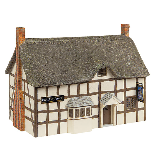 Scenecraft 44-1002C Thatched Tavern Brown & Cream