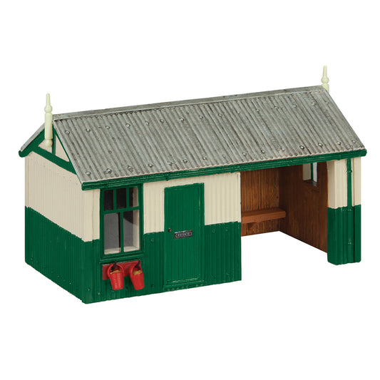 Scenecraft 44-1004G Narrow Gauge OO9 Corrugated Platform Shelter & Office Green