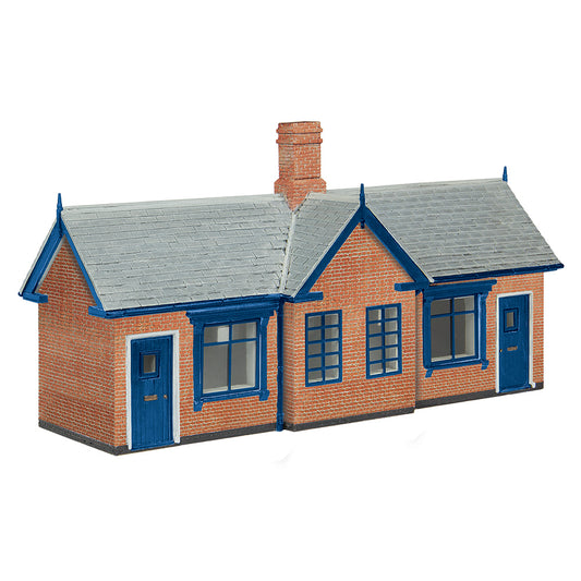 Scenecraft 44-1024B Transport Cottages - Brick & Blue OO Gauge