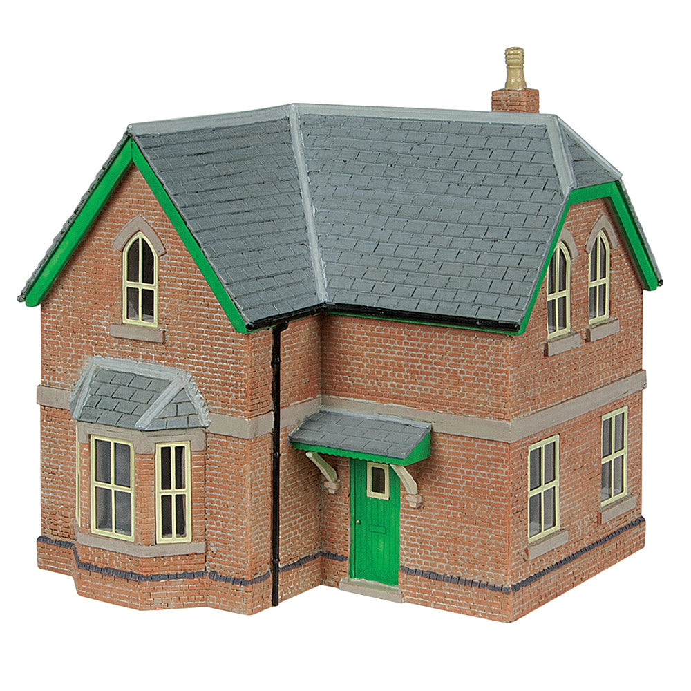 Scenecraft 44-1025G Railway House - Green & Cream OO Gauge