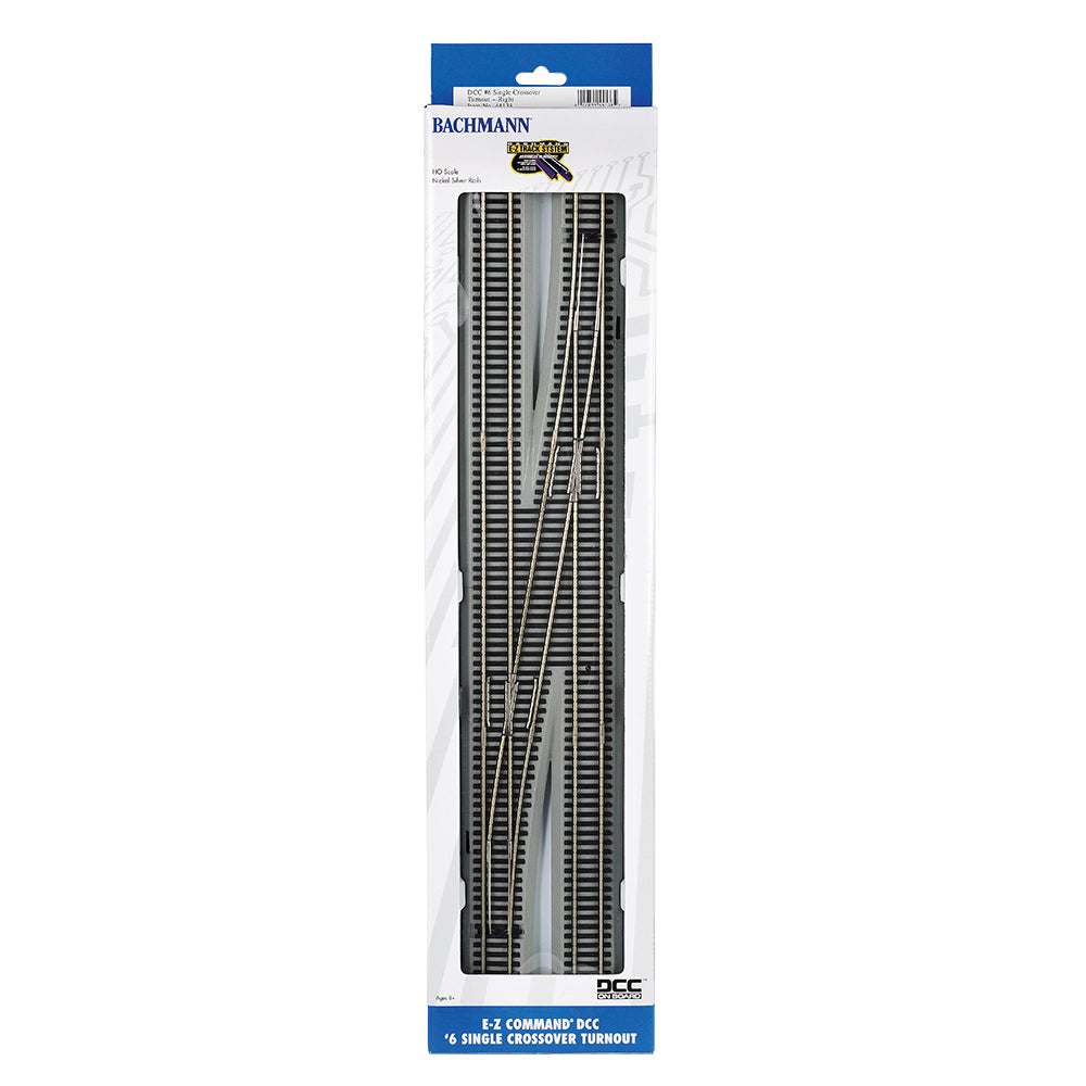 Bachmann USA E-Z Command DCC #6 Single Crossover Turnout - Right HO Gauge 44138