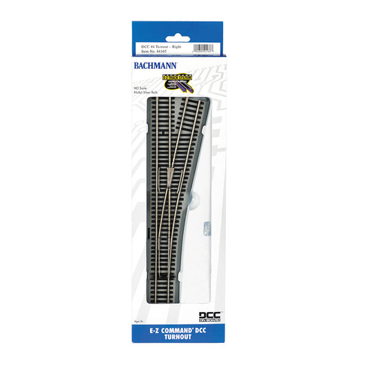 Bachmann USA E-Z Command DCC #4 Turnout – Right HO Gauge 44140