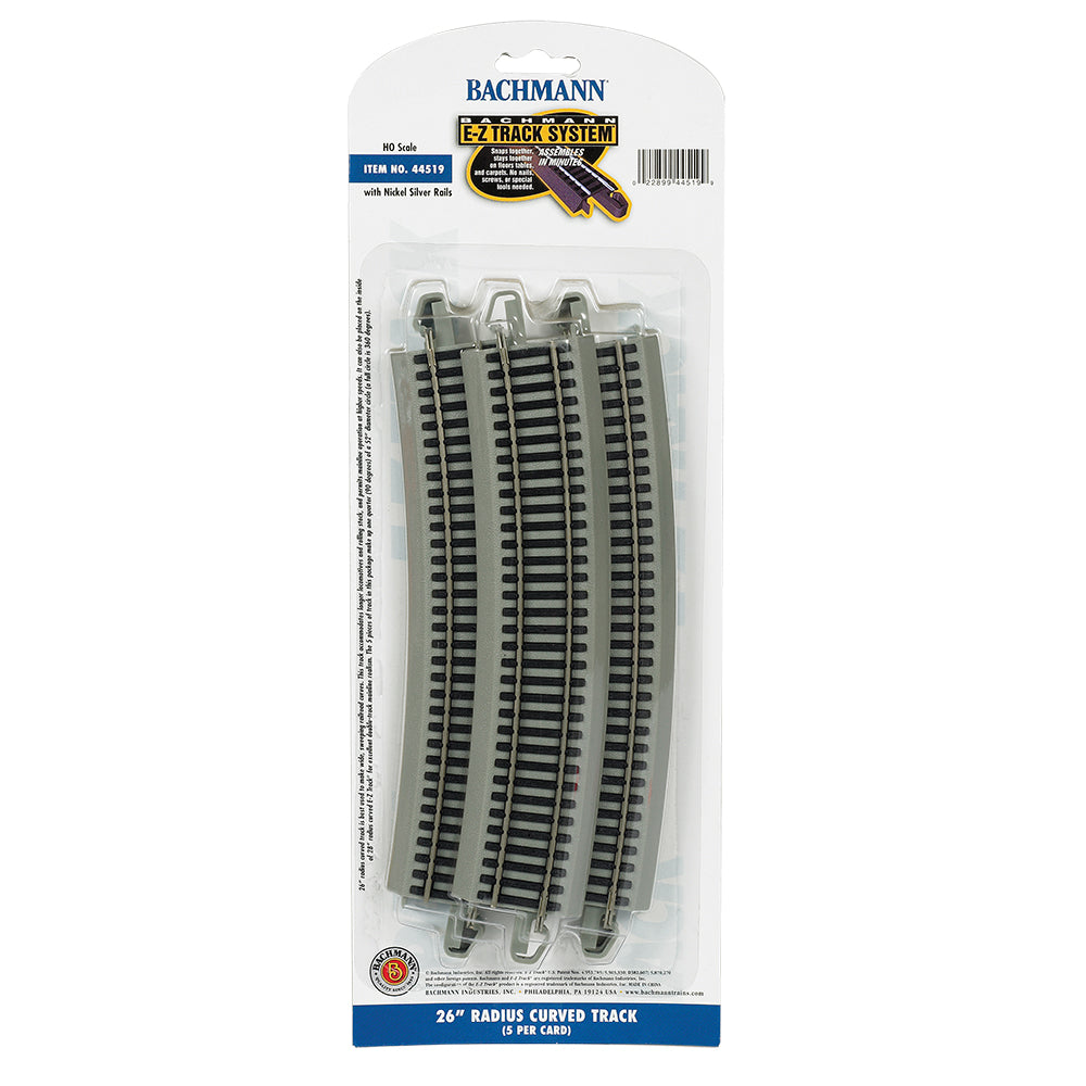 Bachmann USA 26Rad Curved Track (5/Card) HO Gauge 44519