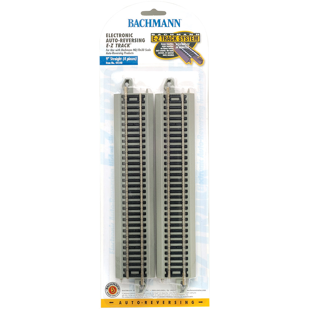 Bachmann USA Auto-Reversing 9' Straight (4/Card) HO Gauge 44548