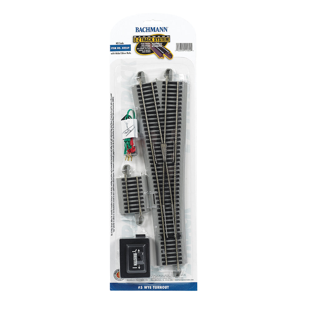 Bachmann USA #5 Wye Turnout (1/Card) HO Gauge 44569