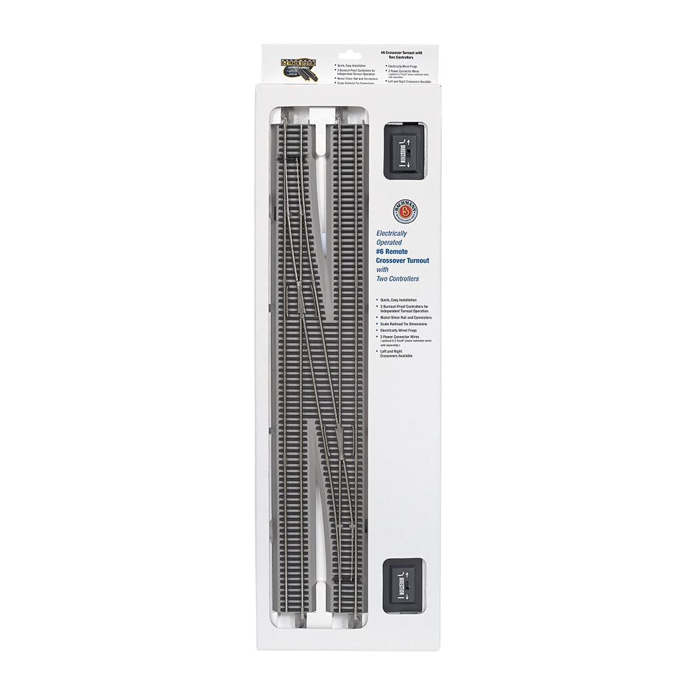 Bachmann USA #6 Remote Crossover Turnout Left HO Gauge 44575