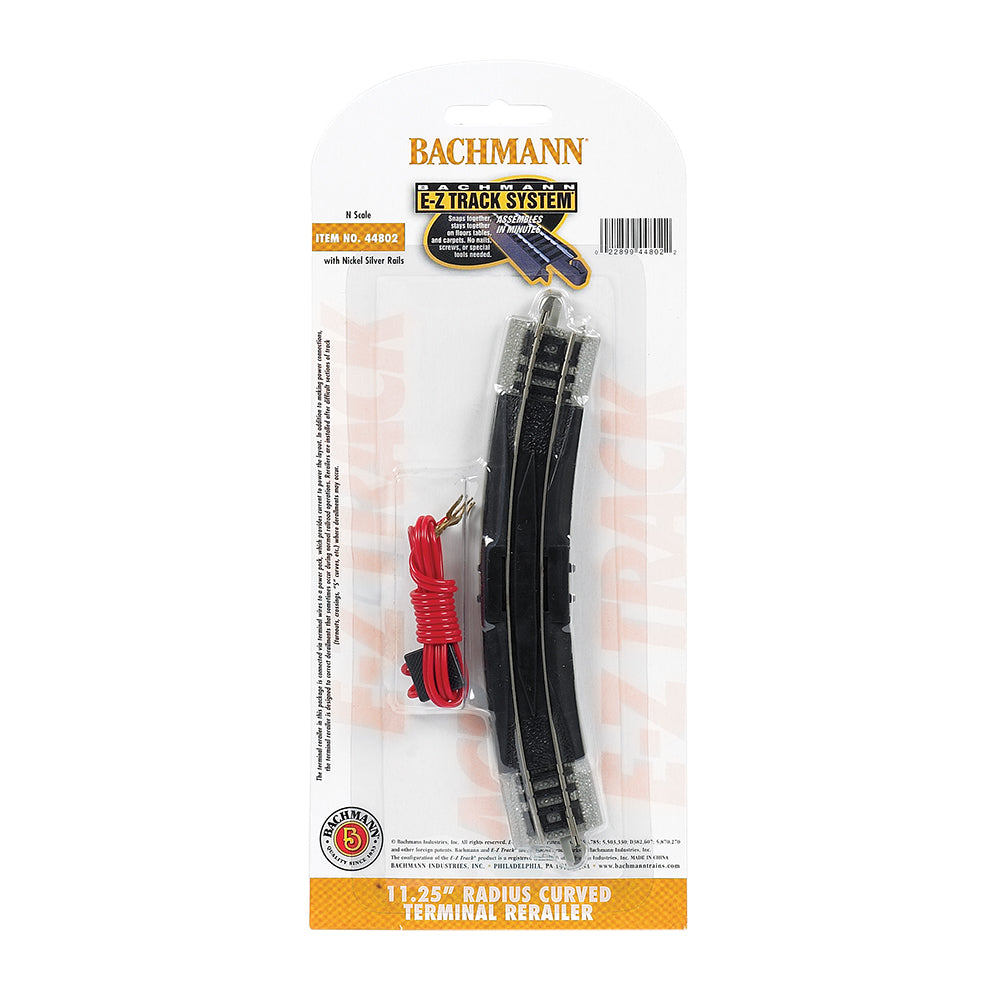 Bachmann USA 11.25'' Radius Terminal Rerailer w/Wire (1/Card) N Gauge 44802