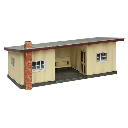 Scenecraft 47-0160B Narrow Gauge (NG7) Corrugated Station Brown & Cream O Gauge
