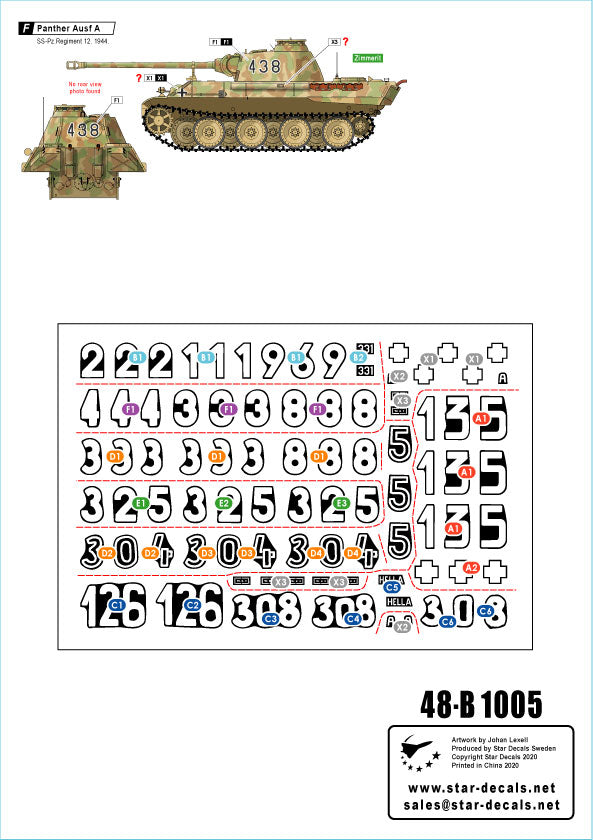 Star Decals 48-B1005 1:48 HJ Panthers