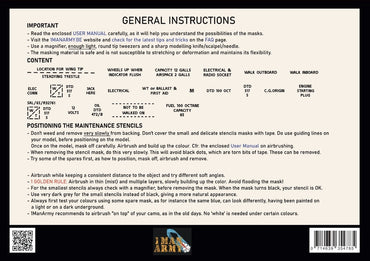 1ManArmy 48GEN300 1:48 Supermarine Spitfire Mk.I/Mk.II Data Stencils Generic Set