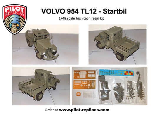 Pilot Replicas 48R011 1:48 Volvo 954 TL12, Swedish & Finnish Air force tow jeep