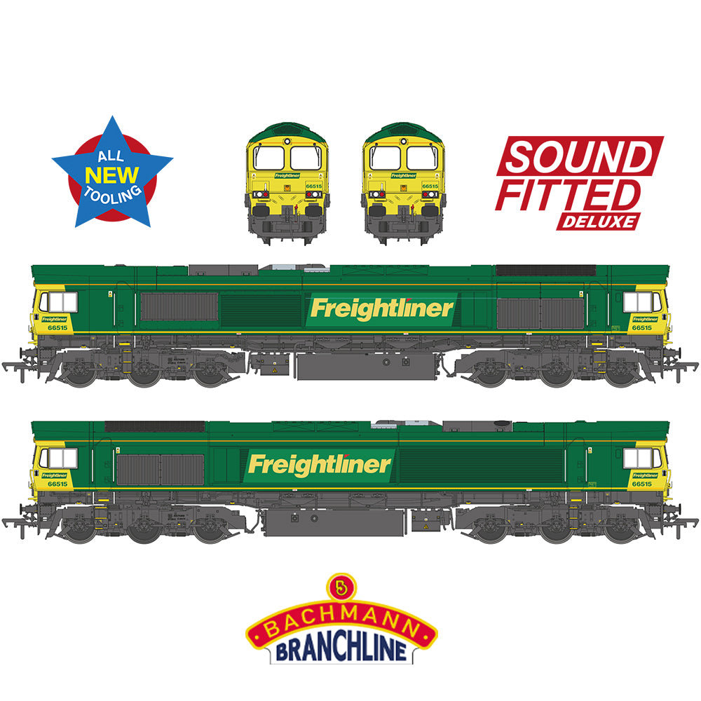 Bachmann Branchline 50-001SFX Class 66/5 66515 Freightliner Green