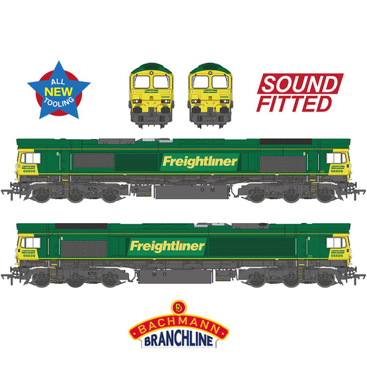 Bachmann Branchline 50-002SF Class 66/6 66606 Freightliner Green