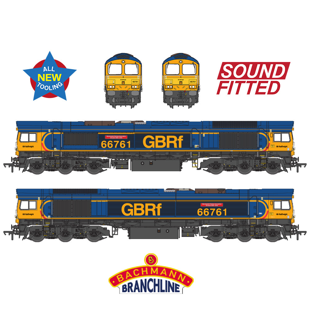 Bachmann Branchline 50-003SF Class 66/7 66761 Wensleydale Railway GBRf Europorte