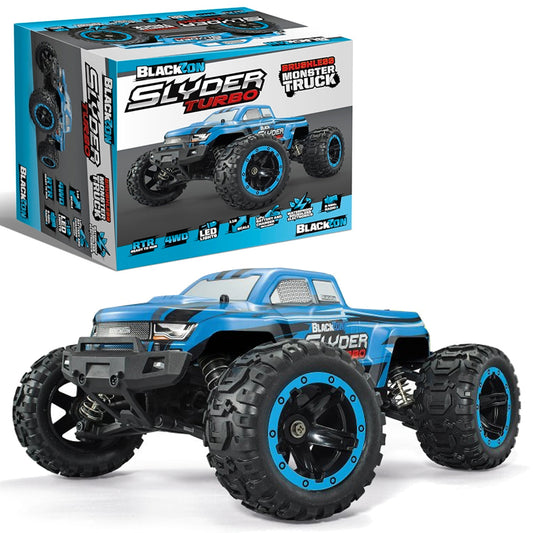 BlackZon Slyder Turbo 4WD Brushless 2S 1:16 RTR RC Monster Truck BLUE 540201