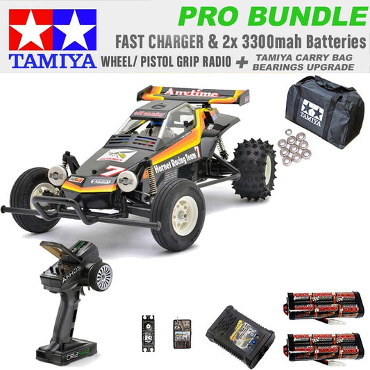 TAMIYA RC 58336 The Hornet 2004 1:10 PRO Wheel Radio Bundle