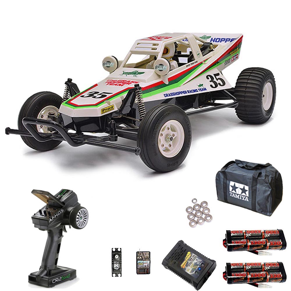 TAMIYA RC 58346 The Grasshopper Off-Road Buggy 1:10 PRO Wheel Radio Bundle