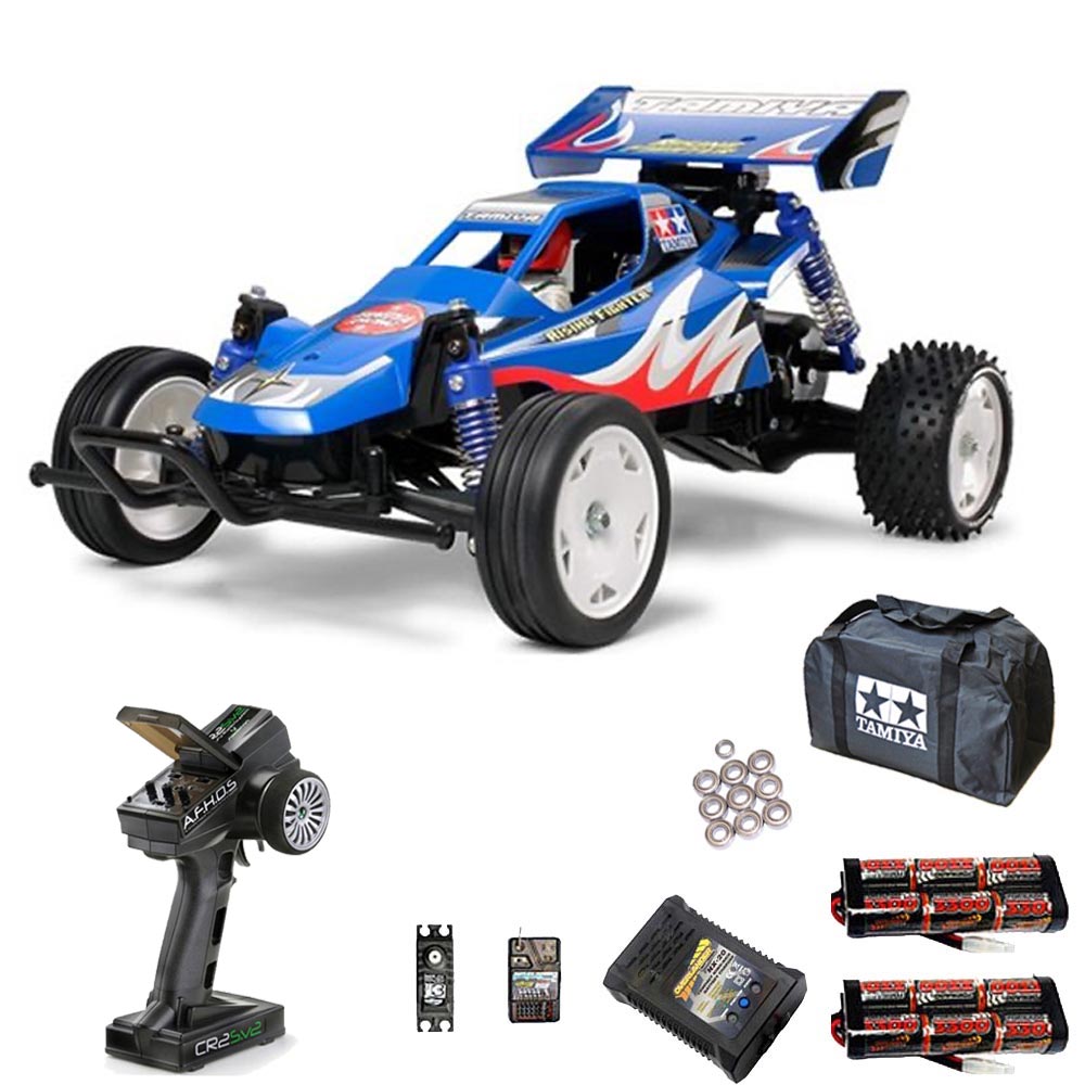 TAMIYA RC 58416 Rising Fighter Buggy 1:10 PRO Wheel Radio Bundle
