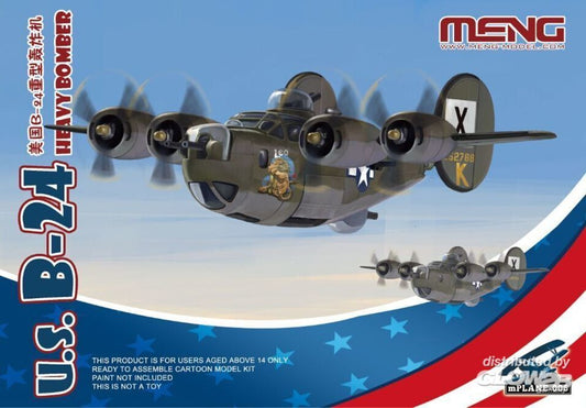Meng Model mPLANE-006 U.S. B-24 Heavy Bomber (Cartoon Model) Model Kit