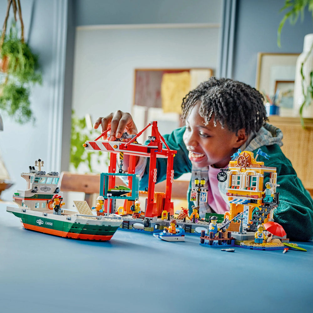 LEGO City 60422 Seaside Harbour with Cargo Ship Age 8+ 1226pcs