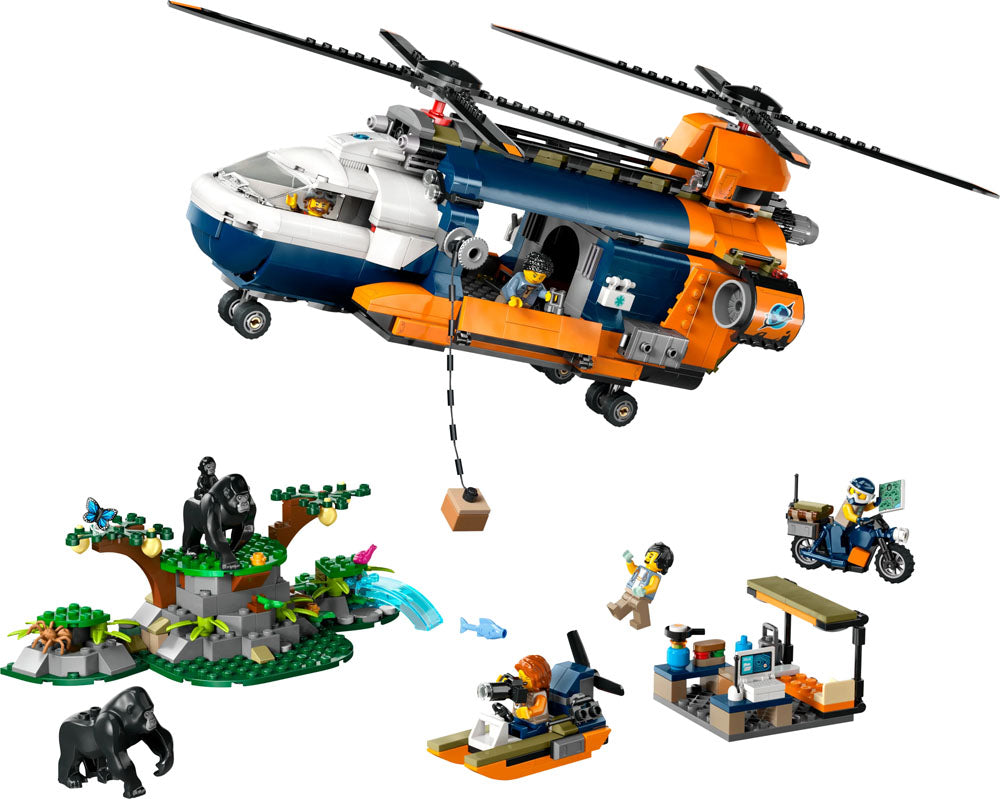 LEGO City 60437 Jungle Explorer Helicopter at Base Camp Age 8+ 881pcs
