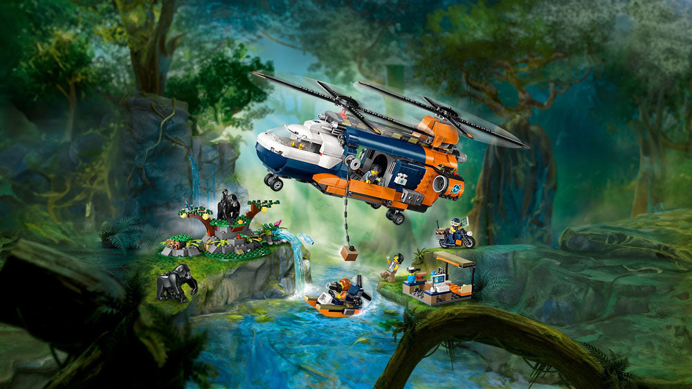 LEGO City 60437 Jungle Explorer Helicopter at Base Camp Age 8+ 881pcs
